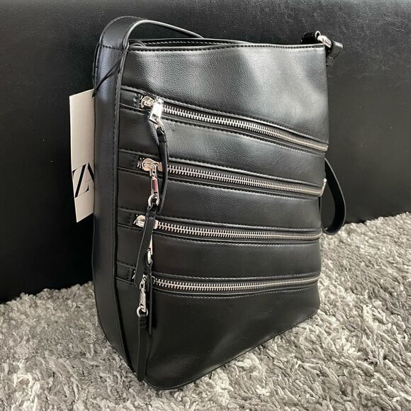 NWT Zara Zippered Bucket Bag - Picture 2 of 13